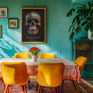 3D Day of the Dead skull, custom Poster