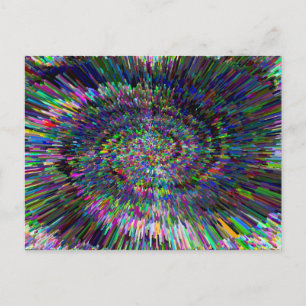 3D Dimensional Art Abstract Postcard