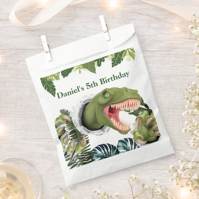 3D Dinosaur Birthday Favour Bags (Clipped)