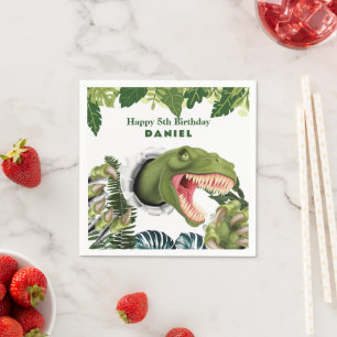 3D Dinosaur Birthday Napkin