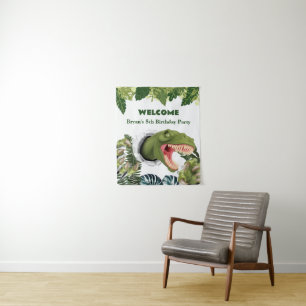 3D Dinosaur Birthday Tapestry