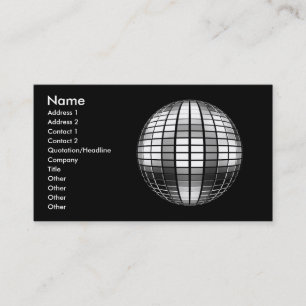 3D Disco Mirror Ball Business Card