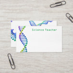 3D DNA double helix science teacher Business Card<br><div class="desc">The right business card to offer your science lessons. You can customise it as you wish.</div>