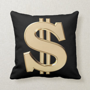 3D dollar sign Cushion