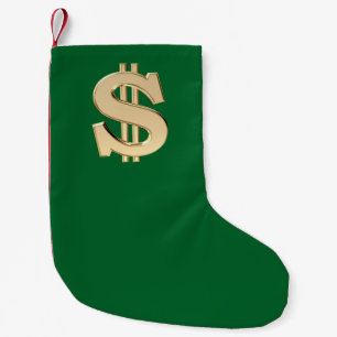 3D dollar sign Small Christmas Stocking