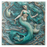 3D effect Aqua Marine Ceramic Tile Mermaid Design<br><div class="desc">This stunning ceramic tile features a mesmerising 3D effect with a mermaid design in a beautiful aquamarine colour. The mermaid is skilfully crafted to appear as if she is swimming in the ocean depths, bringing an enchanting touch to any space. The aquamarine colour is a soothing and calming hue, perfect...</div>