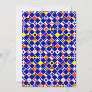 3D Effect Chequered Nautical Flag tiles Decor