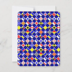 3D Effect Chequered Nautical Flag tiles Pattern