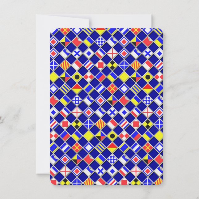 3D Effect Chequered Nautical Flag tiles Pattern (Front)