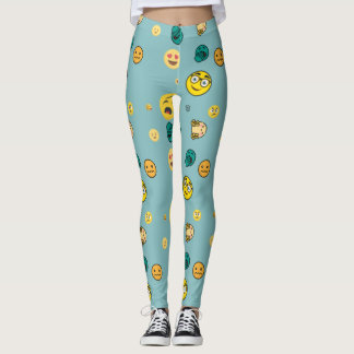 3d Emojis pattern Leggings