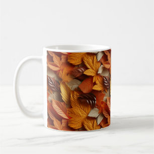 3D Fall Leaves Mug