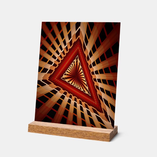 3D Fantasy Network Modern Fractal Graphic Design Acrylic Sign (Angle)