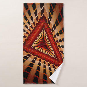 3D Fantasy Network Modern Fractal Graphic Design Bath Towel