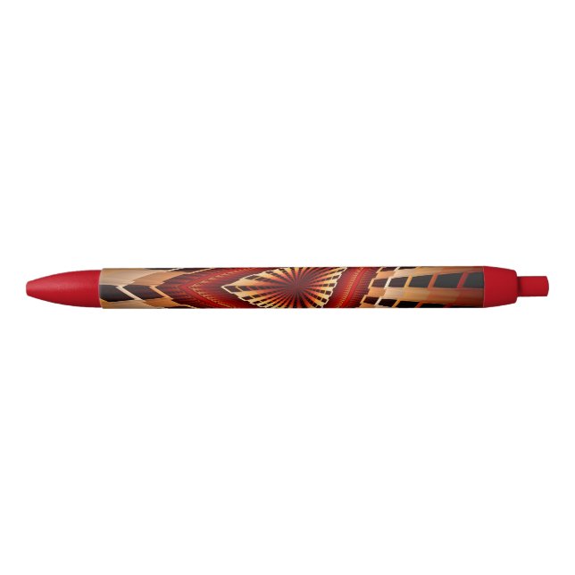 3D Fantasy Network Modern Fractal Graphic Design Black Ink Pen (Front)