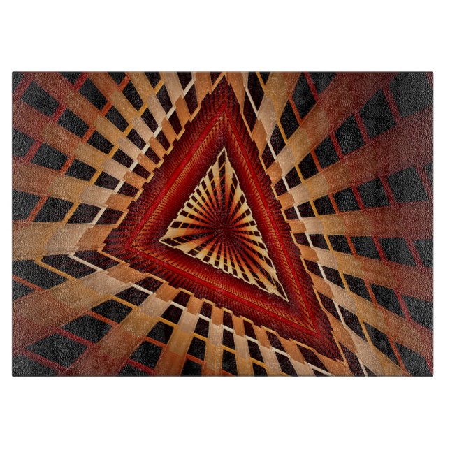 3D Fantasy Network Modern Fractal Graphic Design Cutting Board (Front)