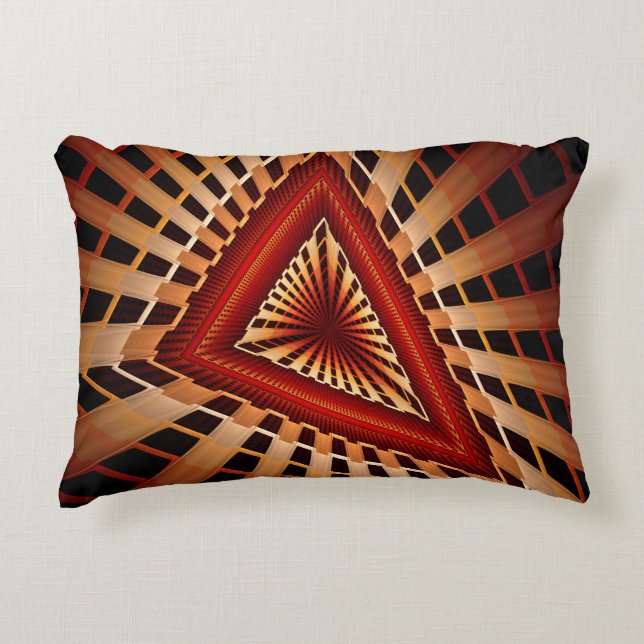 3D Fantasy Network Modern Fractal Graphic Design Decorative Cushion (Front)