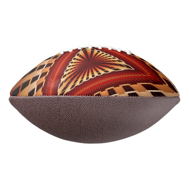 3D Fantasy Network Modern Fractal Graphic Design Football (Rotated 270)