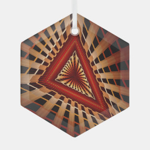 3D Fantasy Network Modern Fractal Graphic Design Glass Tree Decoration