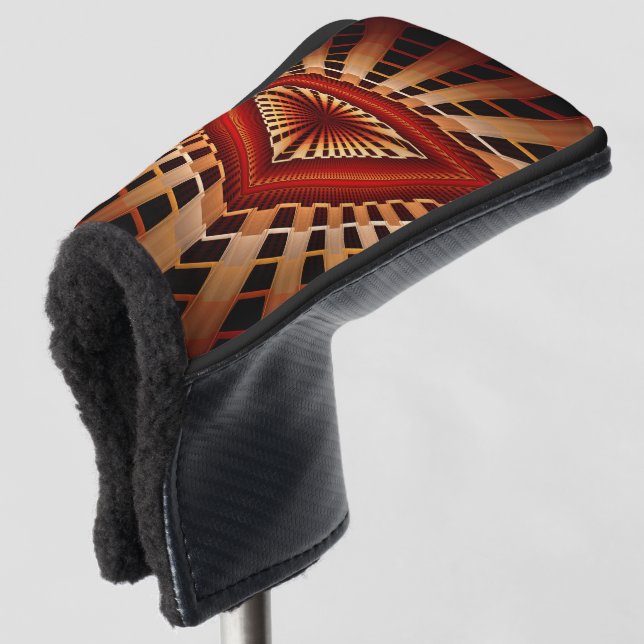3D Fantasy Network Modern Fractal Graphic Design Golf Head Cover (3/4 Front)