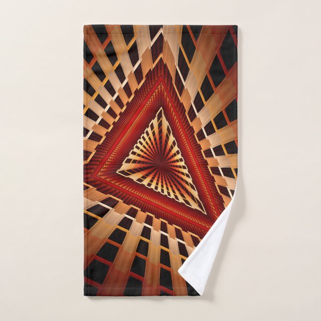 3D Fantasy Network Modern Fractal Graphic Design Hand Towel (Hand Towel)
