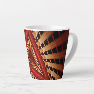 3D Fantasy Network Modern Fractal Graphic Design Latte Mug