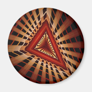 3D Fantasy Network Modern Fractal Graphic Design Magnet