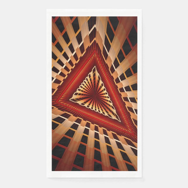 3D Fantasy Network Modern Fractal Graphic Design Napkin (Front)