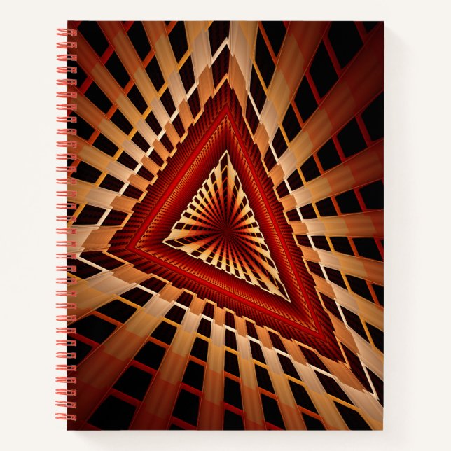 3D Fantasy Network Modern Fractal Graphic Design Notebook (Front)