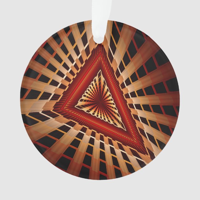 3D Fantasy Network Modern Fractal Graphic Design Ornament (Front)