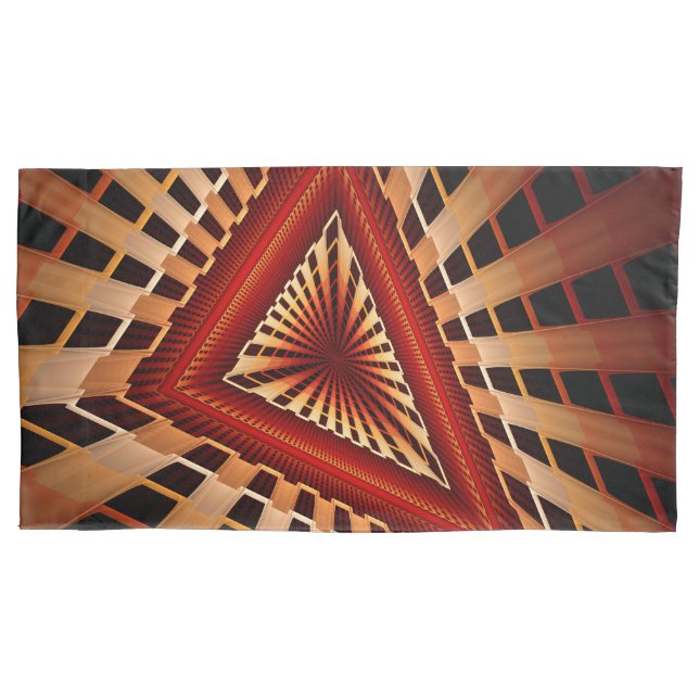 3D Fantasy Network Modern Fractal Graphic Design Pillowcase (Front)