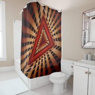 3D Fantasy Network Modern Fractal Graphic Design Shower Curtain