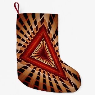3D Fantasy Network Modern Fractal Graphic Design Small Christmas Stocking