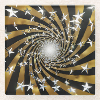 3D Festive, Decorative Illustration Background. Glass Coaster