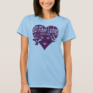 3D Fibre Lashes Give Me Wings (purple overlay) T-Shirt