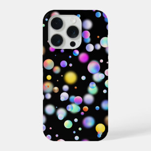 3D Floating Balls Pattern. Black BG iPhone 15 Pro Case