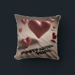 3D Floating Heart & Tear Shapes Cushion<br><div class="desc">Abstract heart and tear shapes gently float in a 3D space,  illuminated by soft,  ambient light.</div>