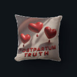 3D Floating Hearts & Tears: Balance of Emotion Cushion<br><div class="desc">A thought-provoking 3D design showcasing abstract heart and tear shapes suspended in a balanced composition. Subtle shadows and soft light emphasize the contrast between joy and sorrow.</div>