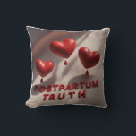 3D Floating Hearts & Tears: Balance of Emotion Cushion<br><div class="desc">A thought-provoking 3D design showcasing abstract heart and tear shapes suspended in a balanced composition. Subtle shadows and soft light emphasize the contrast between joy and sorrow.</div>