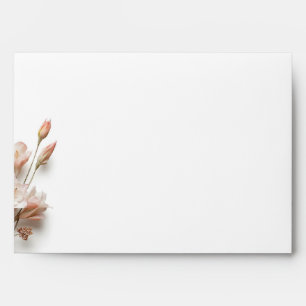 3D Floral Blush Pink White Wedding Envelope