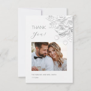 3D Flowers Paper Cut Roses Thank You Card