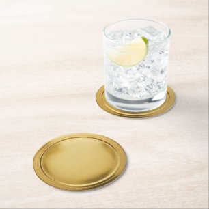 3D Foil Seal Elegant Excellence Award Medal Gold Round Paper Coaster