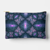 3D Fractal Art Abstract Pattern Blue Purple Pink