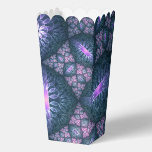3D Fractal Art Pattern Turquoise Purple Pink Favour Box