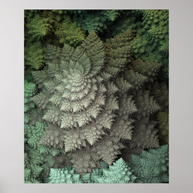 3D Fractal Broccoli Poster (Front)