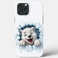 3d Funny Bear Break Ice