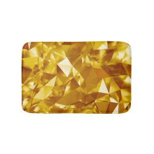 3D Geometric: Metallic Background Design Bath Mat