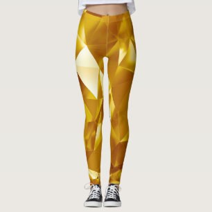 3D Geometric: Metallic Background Design Leggings
