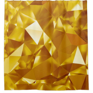3D Geometric: Metallic Background Design Shower Curtain