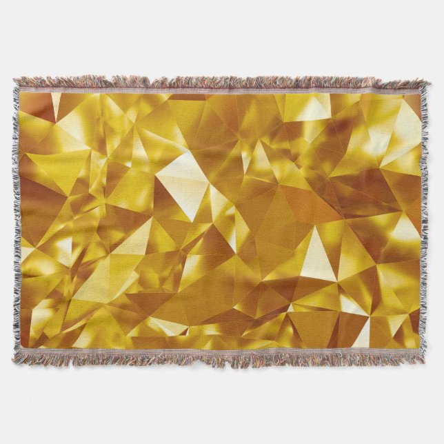 3D Geometric: Metallic Background Design Throw Blanket (Front)