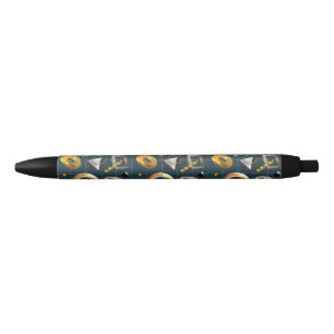 3D Geometric Pattern Black Ink Pen